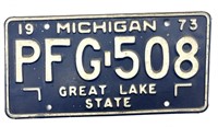 1973 Michigan License Plate
