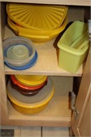 CONTENTS OF TUPPERWARE CABINET