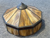 Stained Glass Light Fixture Globe 17” x 9”