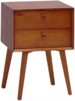 $110  Solid Wood Bedside Table  Dark Brown