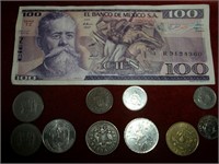 100 Mexico Peso & World Coins