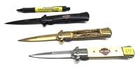 Lot, 3 Milano 1-blade folding knives includes 2