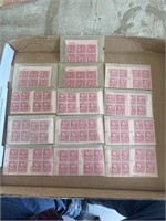 1938 John Adams Plate Block Stamp Lot