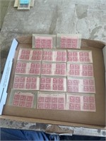 1938 John Adams Plate Block Stamp Lot