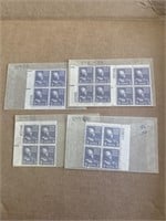 1938 Thomas Jefferson Plate Block Stamp Lot