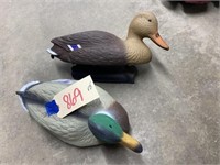 2 Duck Decoys approx 15"