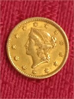 1854 gold $1 coin small