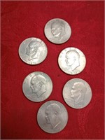 6 bicentennial Ike dollars