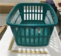 Green laundry basket