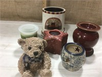 Candles, holders, warmer,