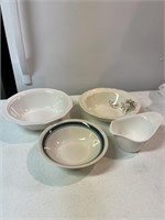 THREE BOWLS & GRAY BOWL