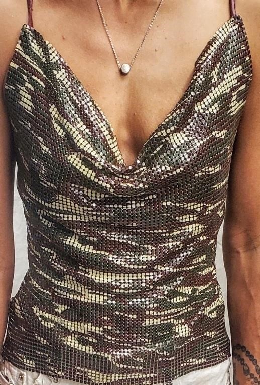 Sequin Camo Halter Top