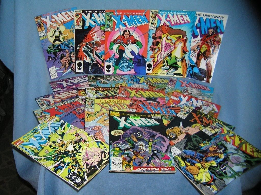 Large collection of vintage Xmen comic books