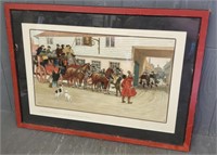 Framed Pickwickians Watercolor Picture