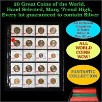 20 Great Coins of the World, hand selected, many t