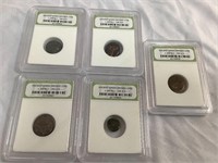 5 Ancient Greek bronze coins