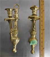 Brass candle wall sconces