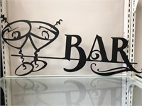 Decorative Metal Bar Sign - Value $58.00