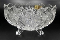 Annahutte Lead Crystal Footed Bowl 14D