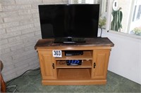 TV Stand, Television & Clock