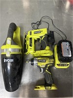 (4) Ryobi One+ 18V Tools
