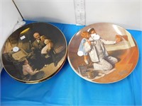 4 NORMAN ROCKWELL PLATES -