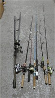Assorted Fishing Rods & Reels