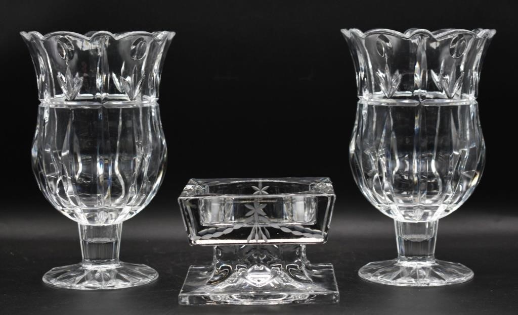 Crystal Pillar Candle Holder & Table Vases