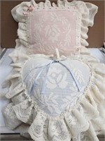 Lace Stuffed Pillows