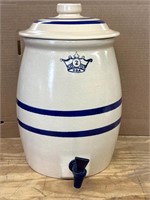 Two Gallon Crock Drink Dispenser with Lid 14.5”