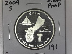 2009-S Silver Guam Proof Quarter