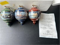 Terry Redlin Christmas Porcelain Ornamants