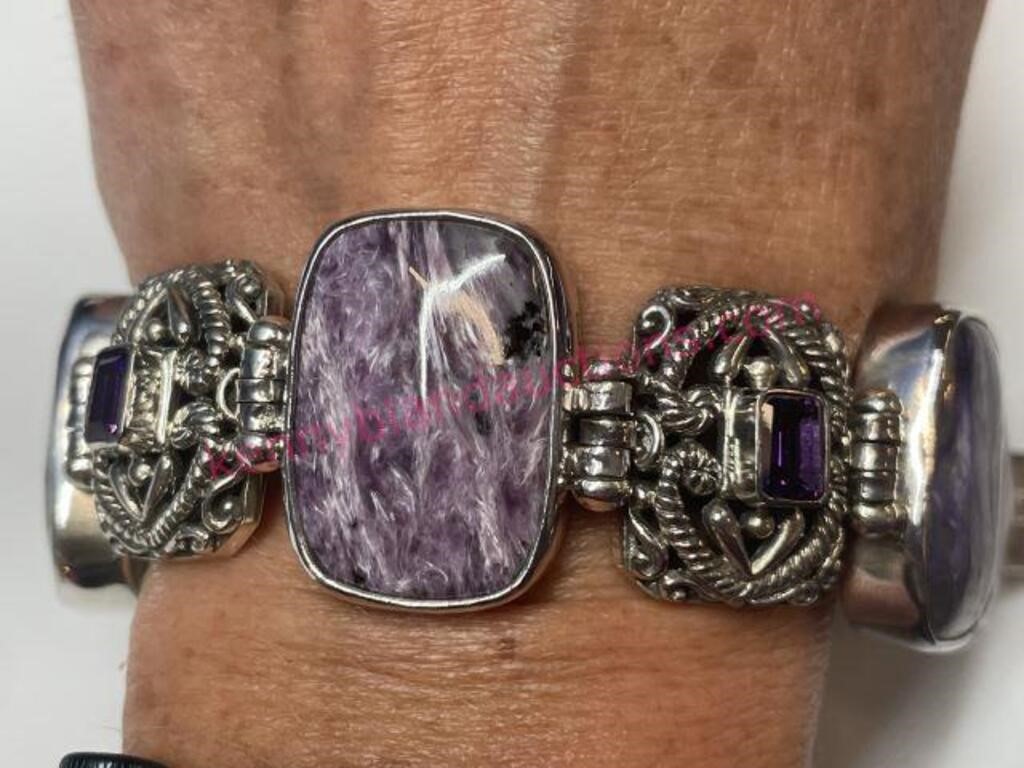 New chucky Sterling silver amethyst bracelet