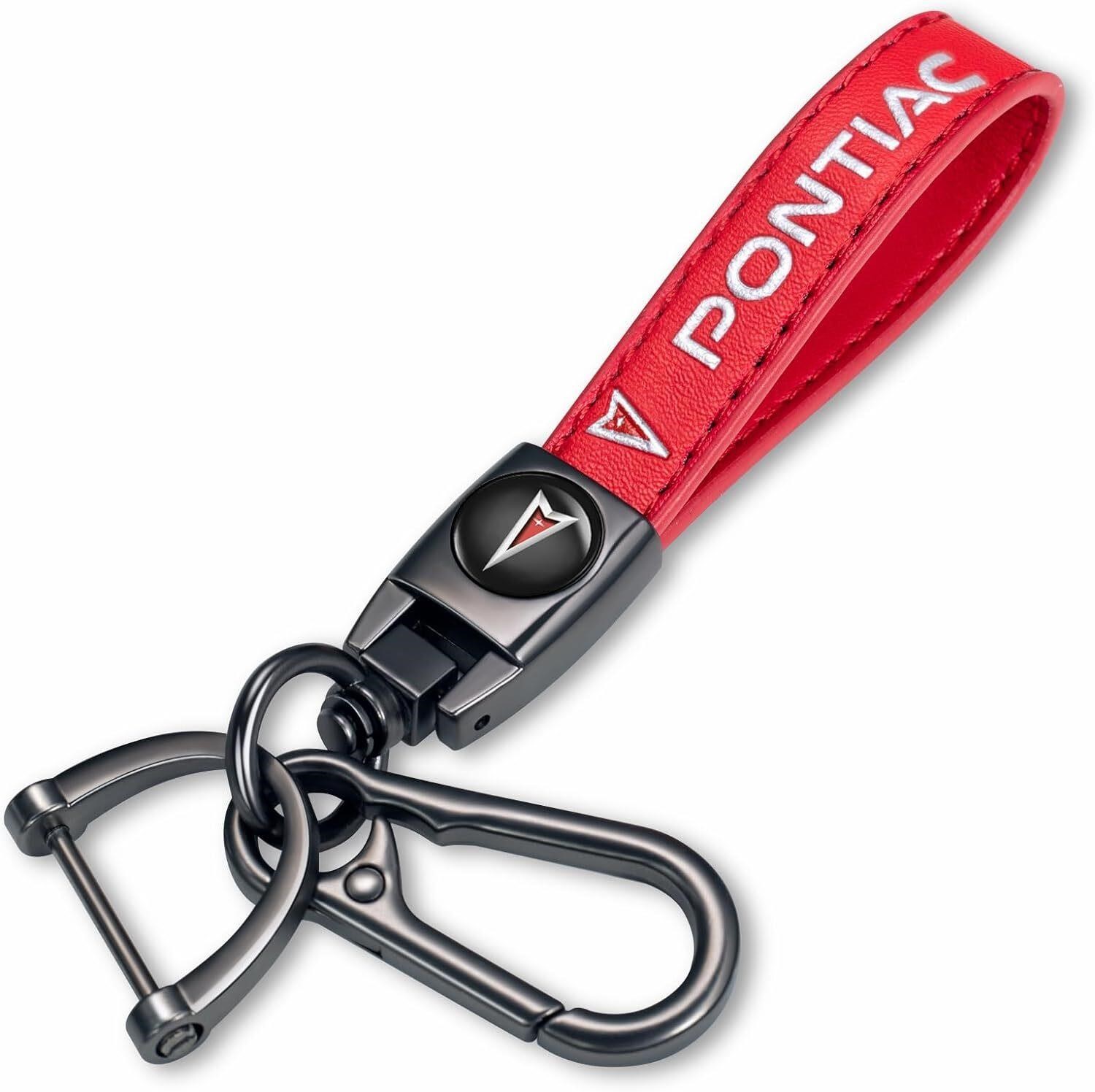$73  Ecorchard Leather Keychain  Key Ring Red