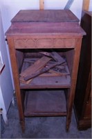 Antique wooden Victrola cabinet, 20" sq. x 43" -