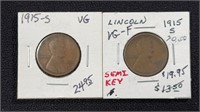 Key Date 1915-S US Wheat Pennies