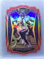 Lamar Jackson 2020 Select Red Die Cut