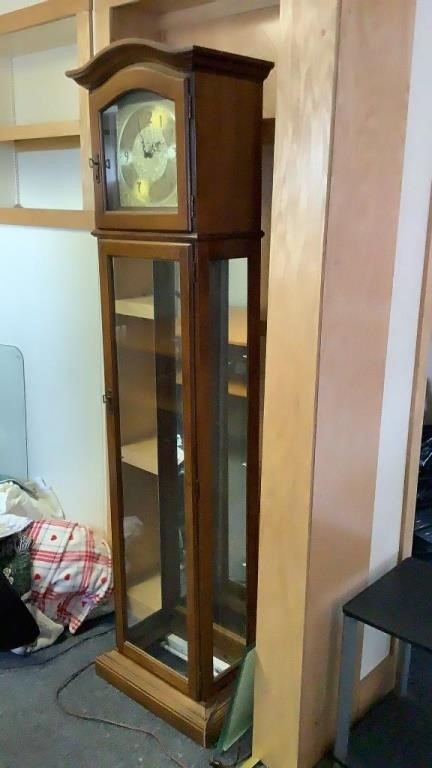 Grandfather clock 3 glass shelfs