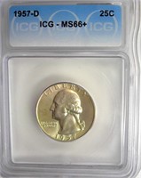 1957-D Quarter ICG MS66+