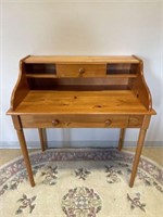 Solid Pine 2 drawer w pigeon holes desk