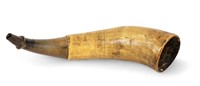 ENGRAVED POWDER HORN WITH MERMAID