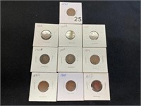 1887-1906 Indian Head Pennies - 10 Coins