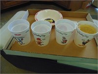 Looney Toons Cups, Kellogs Cereal Bowl & Contents