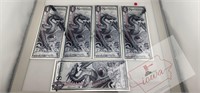 (5) Silver Back Lot Consecutive Serial Numbered
