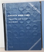 1909-45 Lincoln Wheat Cent Book w 63 Coins