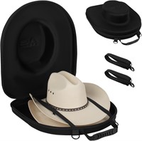 Hat Carrier Case for 2 Cowboy Hats (02-Black)