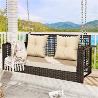 YITAHOME Porch Swing  530lbs capacity  Brown/Beige