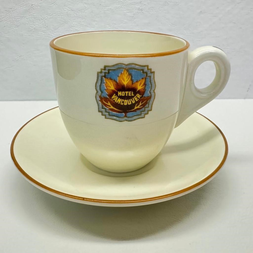 Vintage Railway Hotel Vancouver Demitasse & Saucer