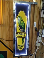 Hand Crafted LED Polly Motor Oil Sign