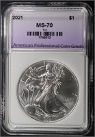 2021 T-1 AMER SILVER EAGLE APCG PERFECT GEM BU